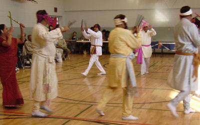 seniors performing a cultural dance